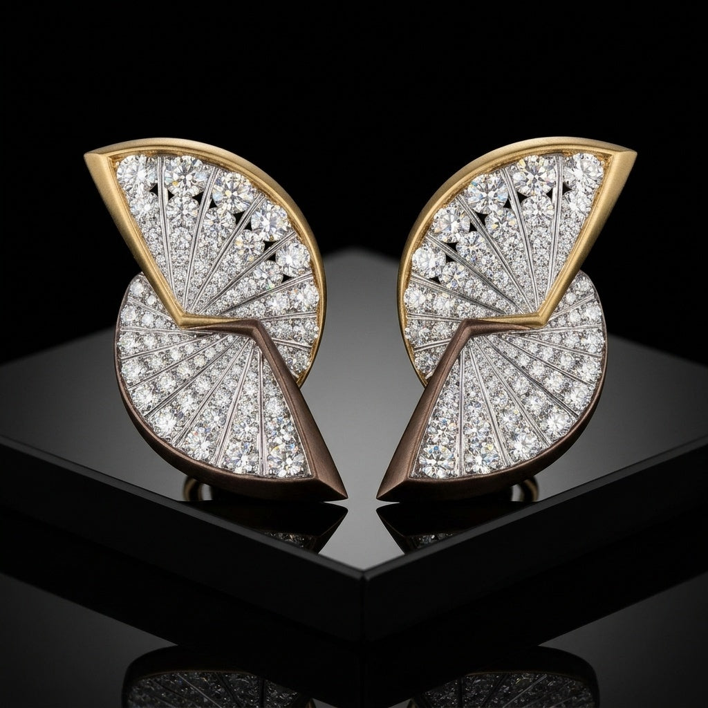 The Éventail Kinetic Diamond Statement Earrings