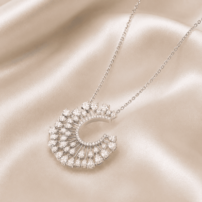 The Celestial Sunburst Diamond Earring & Pendant Set