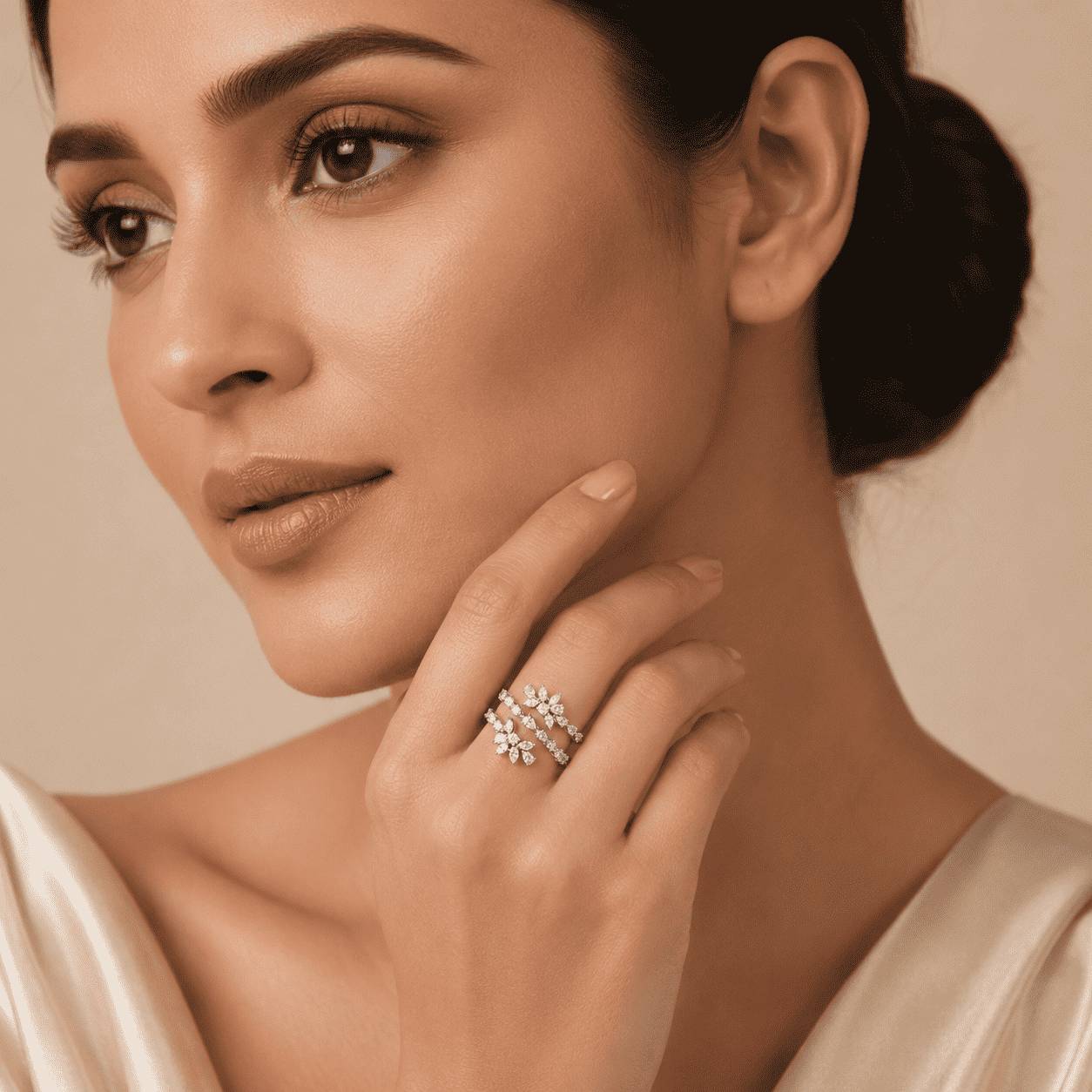 The Ethereal Vine Diamond Wrap Ring