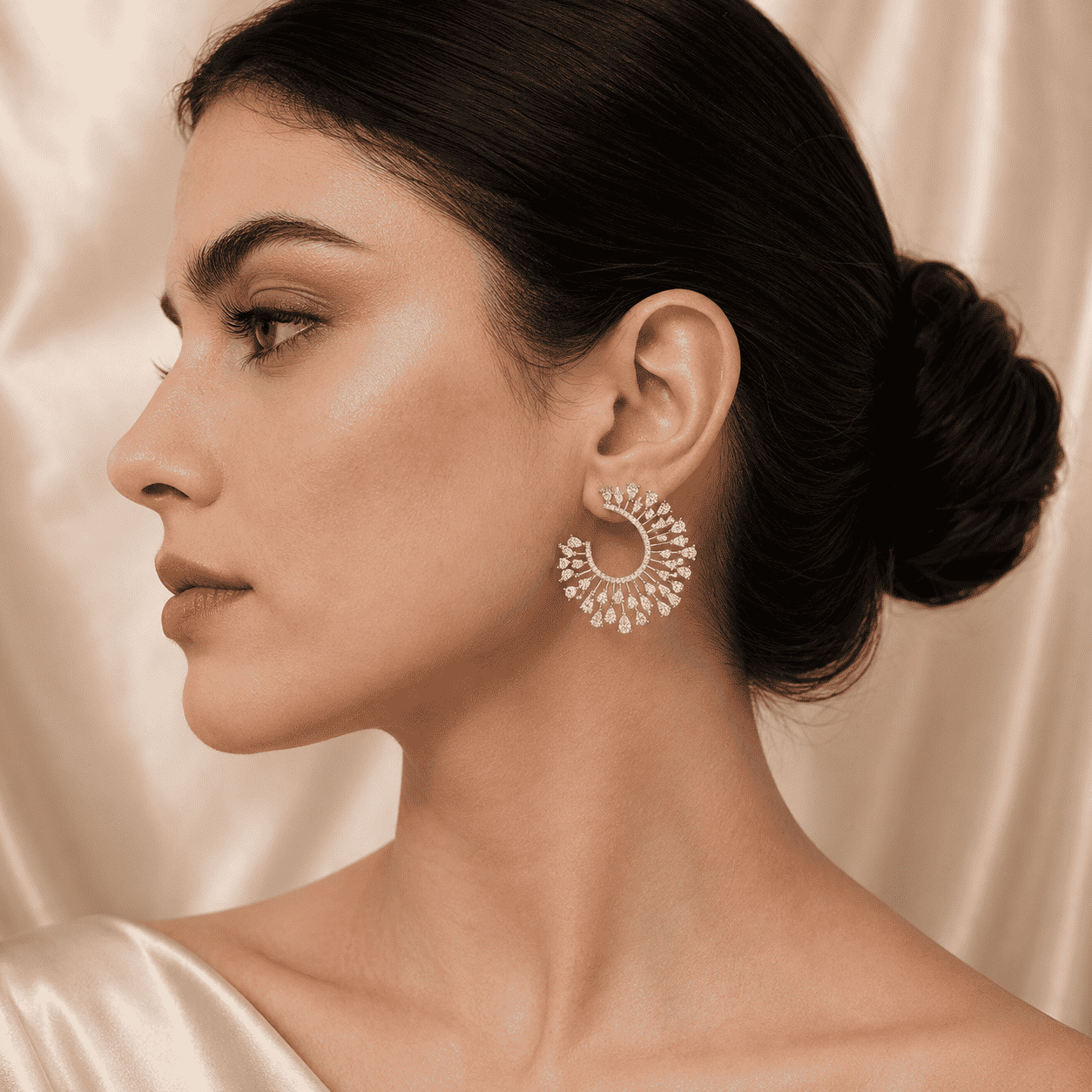 The Celestial Sunburst Diamond Earring & Pendant Set