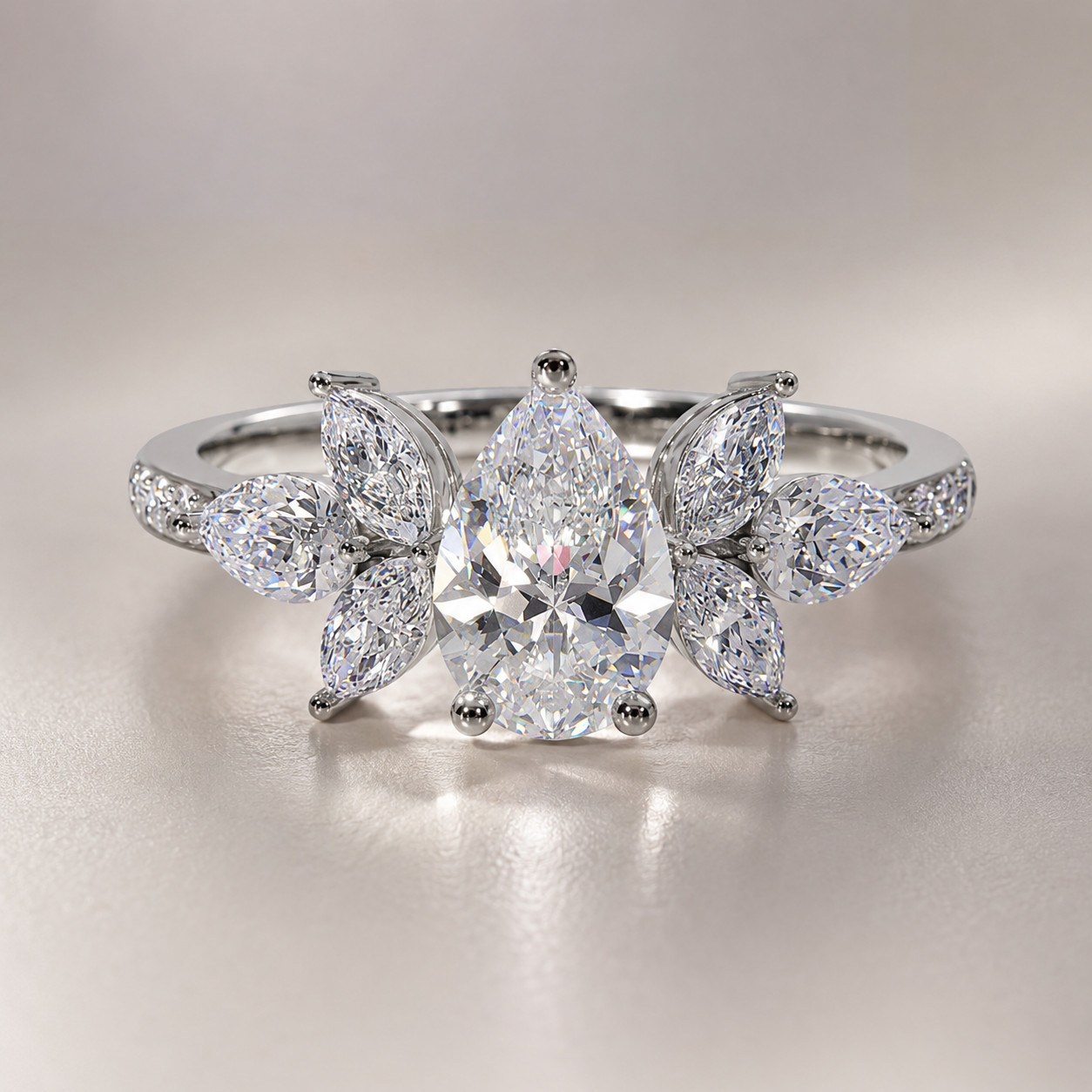 AMOUR Celeste Pear Ring
