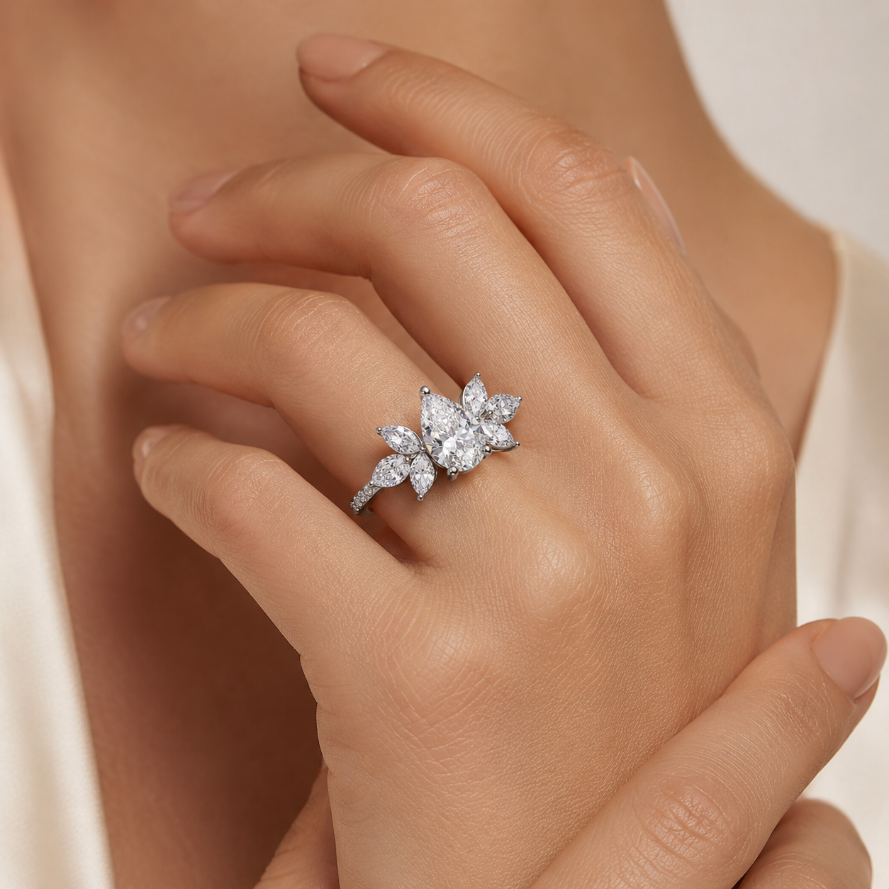 AMOUR Celeste Pear Ring
