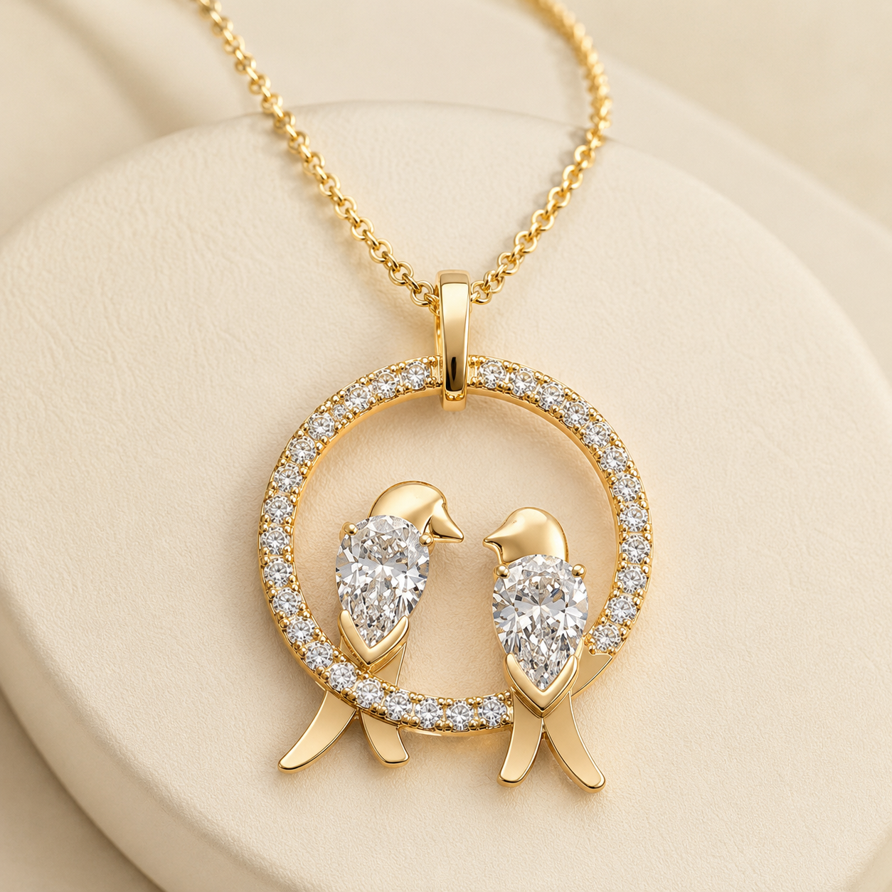 AMOUR Lovebird Halo Pendant