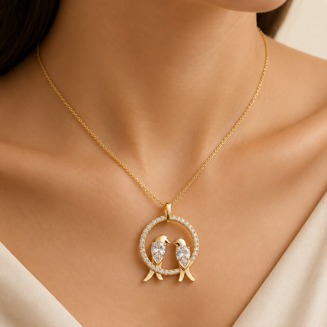 AMOUR Lovebird Halo Pendant