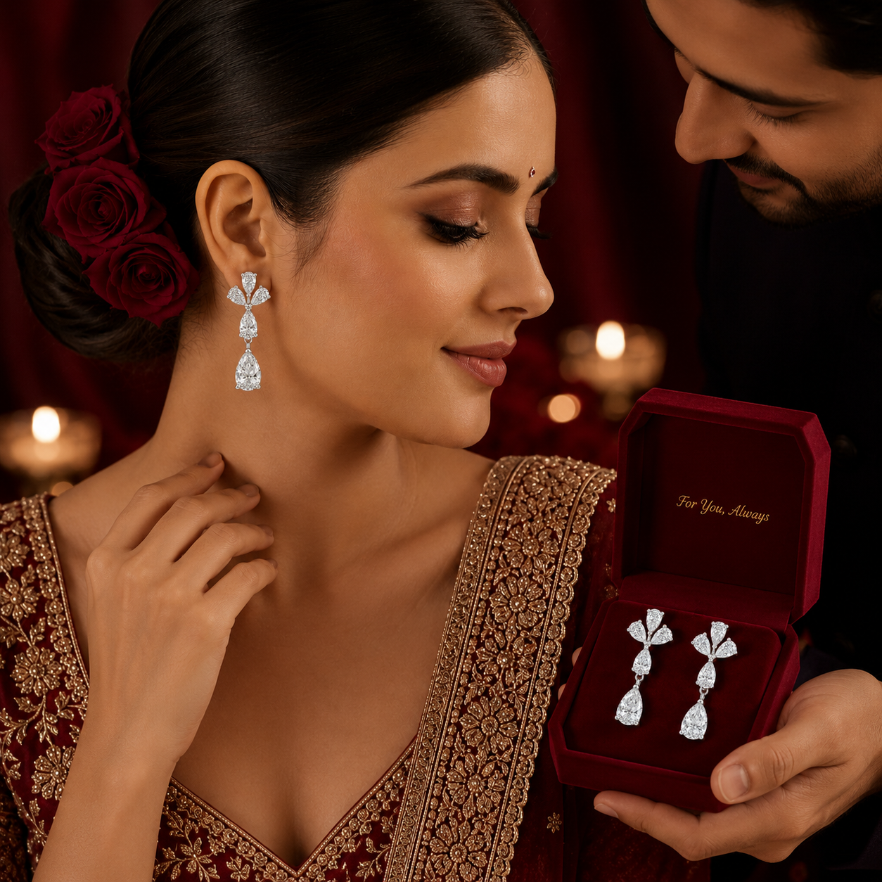 Promesse Natural Diamond Drop Earrings