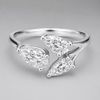 TRINITÉ Ring – Three Pear Diamond Love Ring