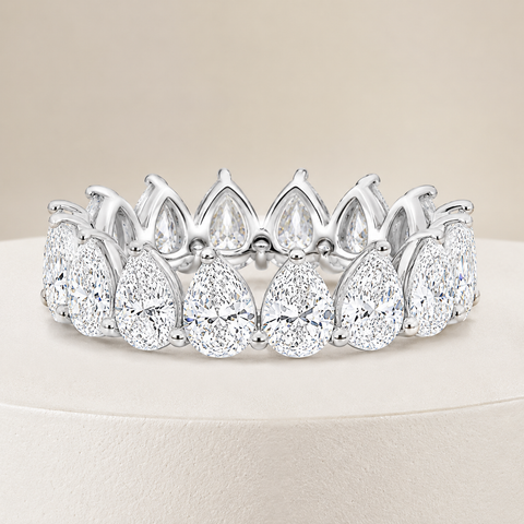 AURELÉA Pear Diamond Eternity Ring – Noor-e-Taj Full Eternity Band