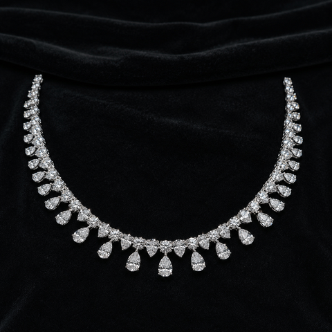 Celeste Pear Diamond Necklace