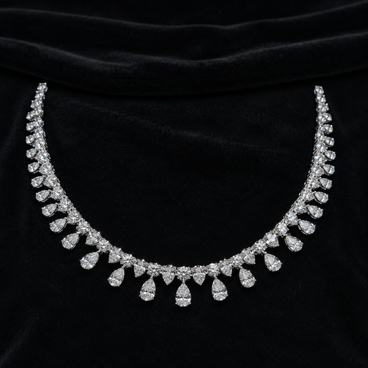 Celeste Pear Diamond Necklace