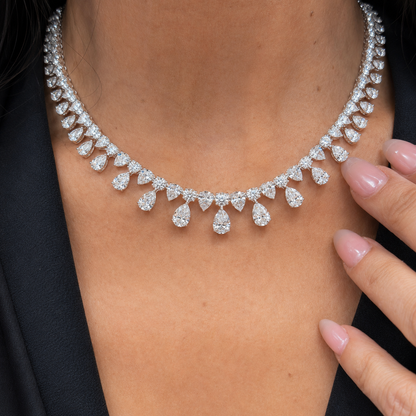 Celeste Pear Diamond Necklace