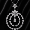 Celestia Double Halo Floral Diamond Pendant