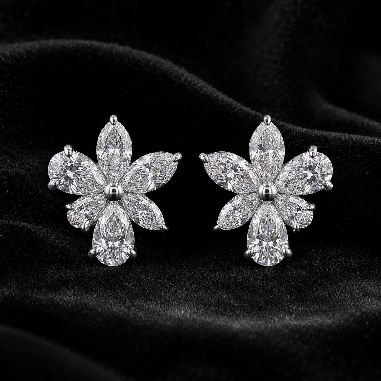 Solstella Natural Diamond Star Studs