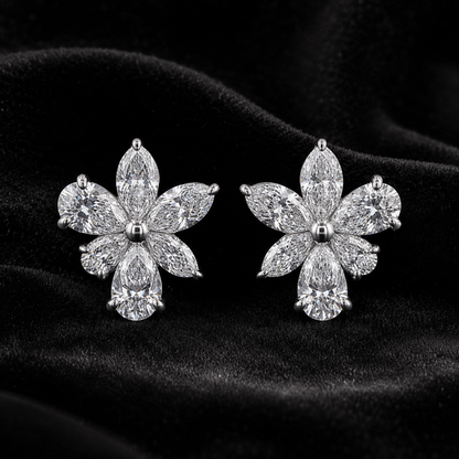 Solstella Natural Diamond Star Studs