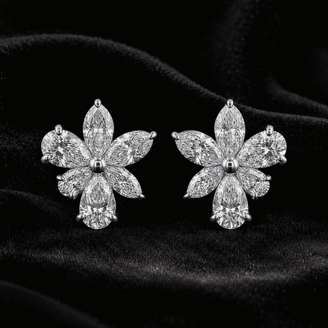 Solstella Natural Diamond Star Studs