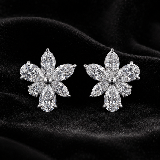 Solstella Natural Diamond Star Studs