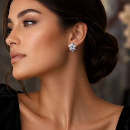 Solstella Natural Diamond Star Studs