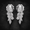 Lumière Floral Diamond Drop Earrings
