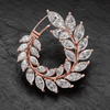Marquise Diamond Leaf Hoop Earrings