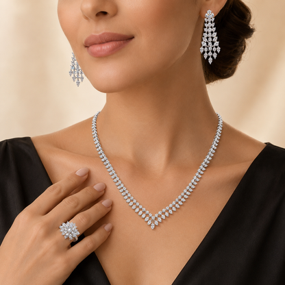 Moonlit Blossom Necklace Set