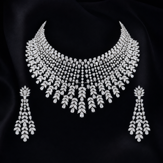 SHAAHI Sovereign Cascade Necklace Set