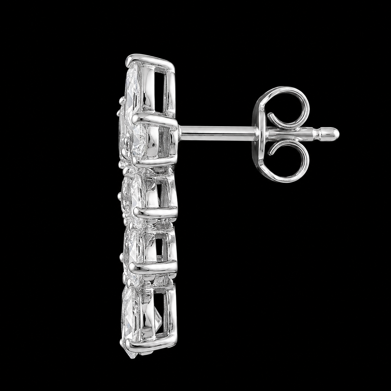 Shaahi Zehra Natural Diamond Floral Drop Earrings