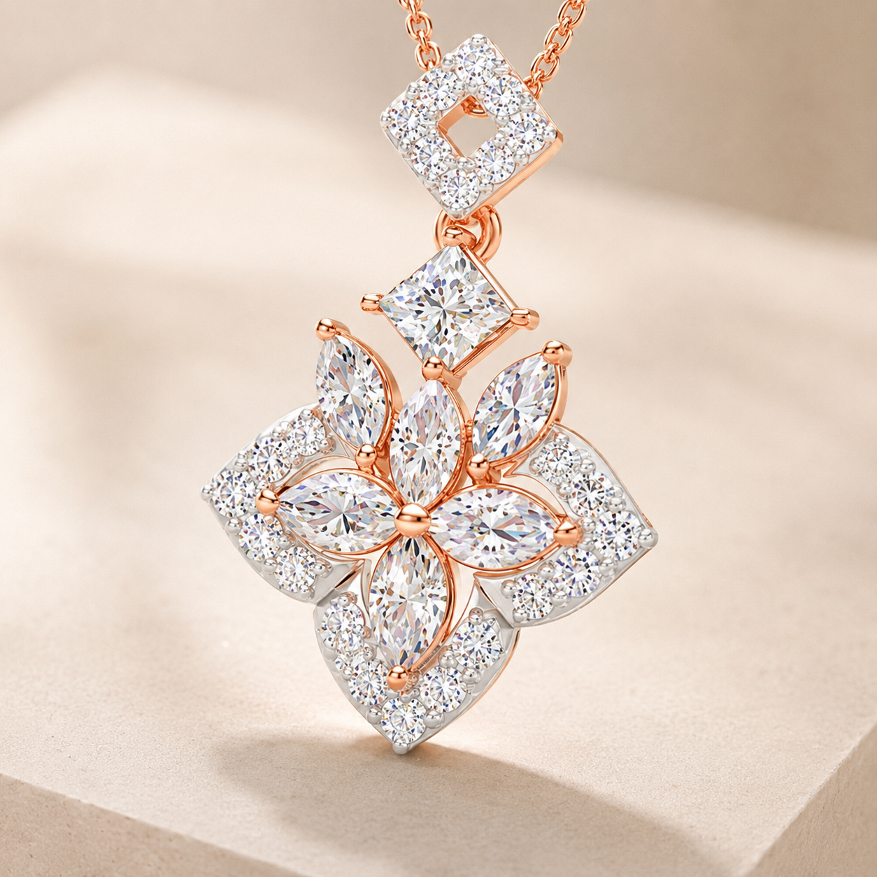 Shaahi Regal Fleur Pendant