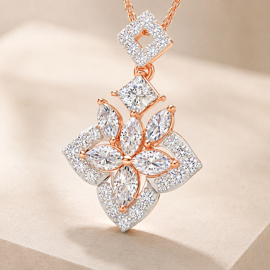 Shaahi Regal Fleur Pendant
