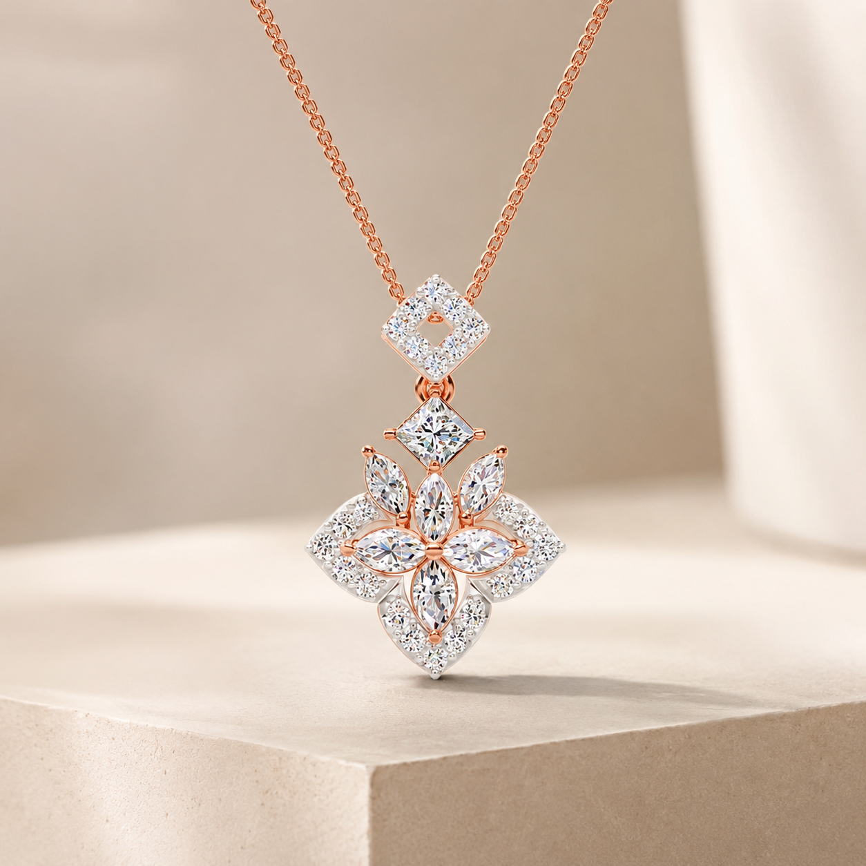 Shaahi Regal Fleur Pendant