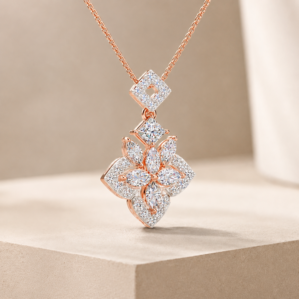 Shaahi Regal Fleur Pendant