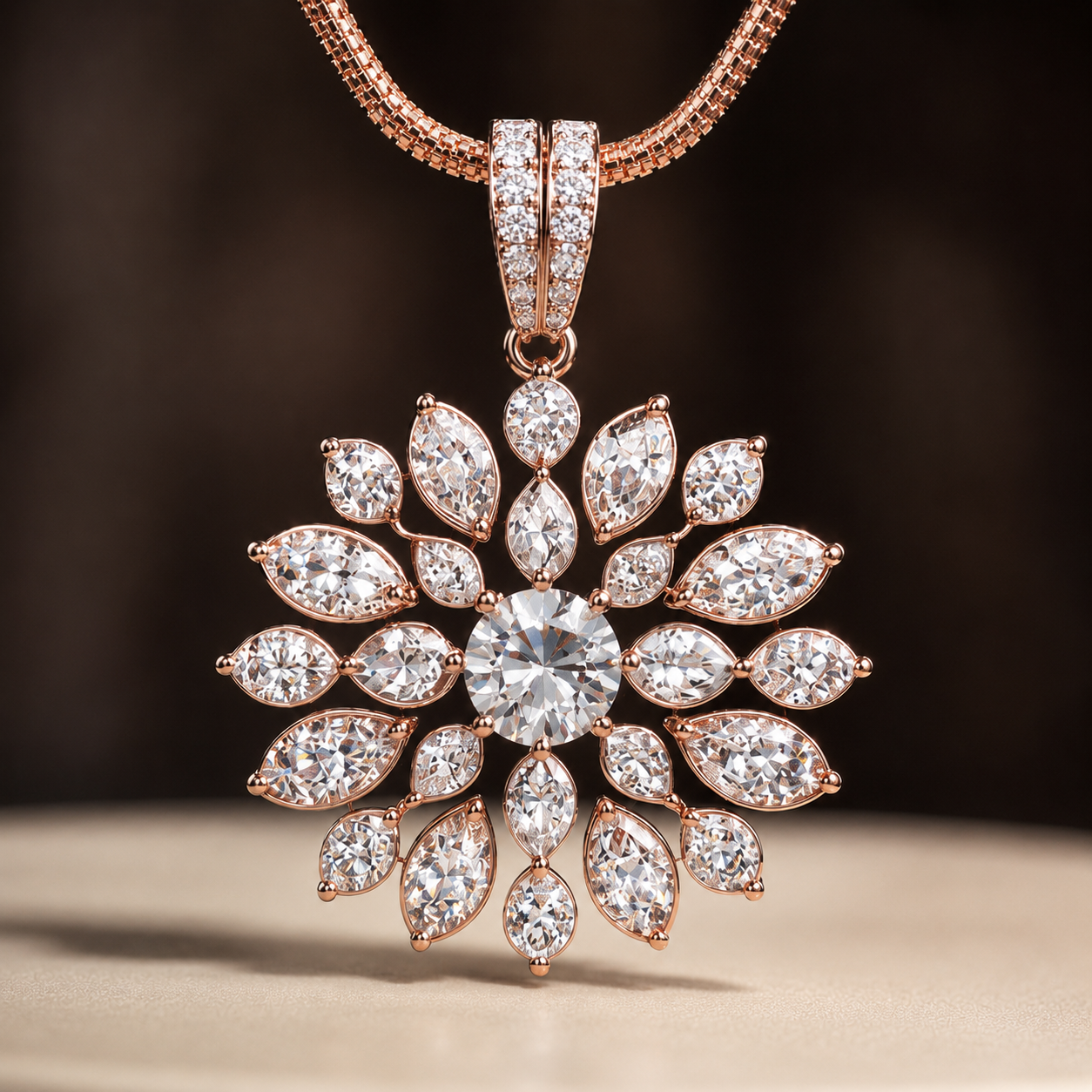 Shaahi Rosette Pendant