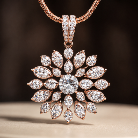 Shaahi Rosette Pendant