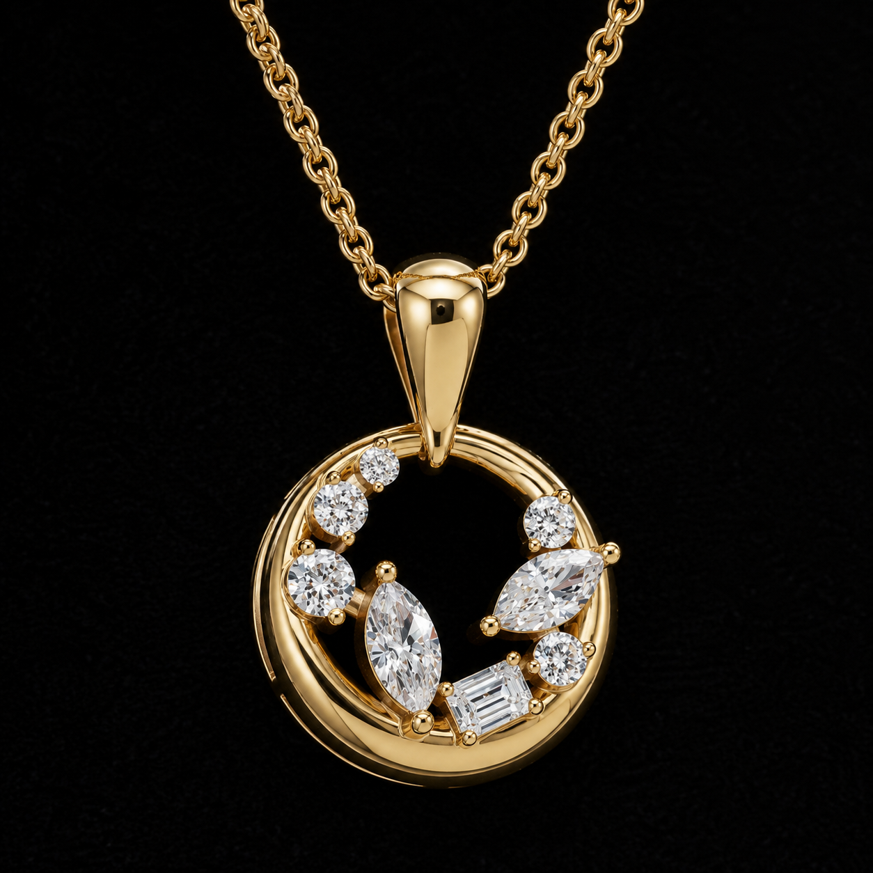 TERRA Auric Orbit Diamond Pendant