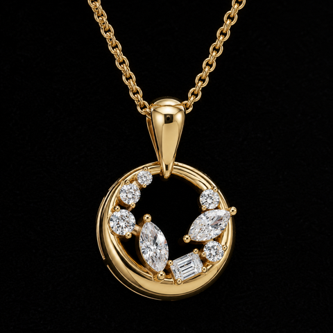 TERRA Auric Orbit Diamond Pendant