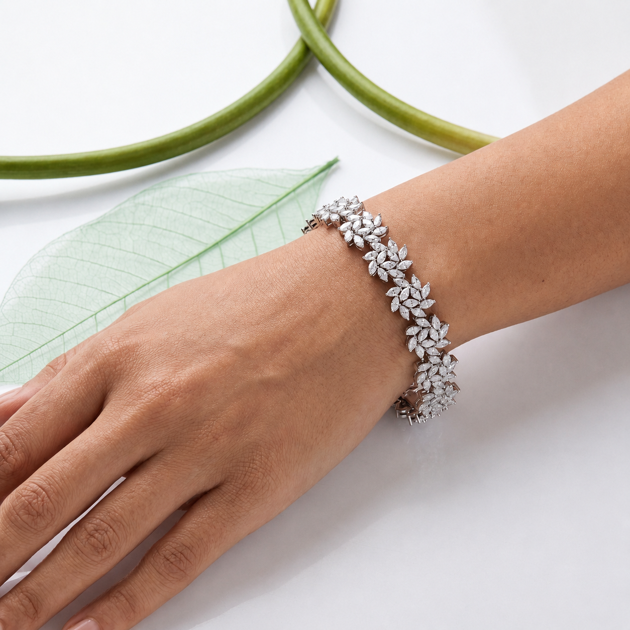 Blossom Natural Diamond Floral Bracelet