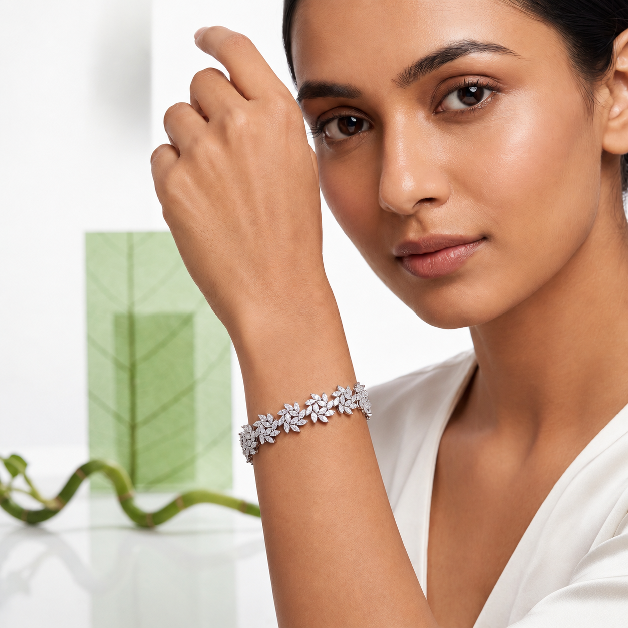Blossom Natural Diamond Floral Bracelet
