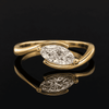SÉMENCE Ring – Marquise Diamond Bypass Ring in Yellow Gold