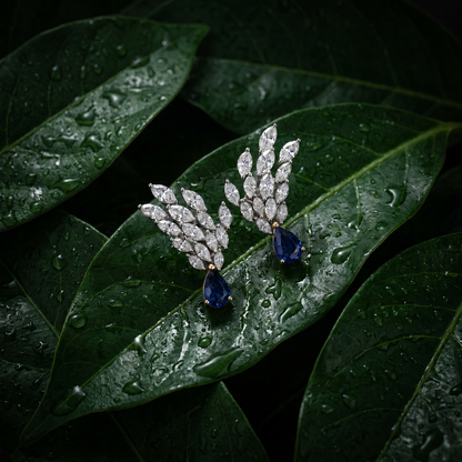 Sapphire Bloom Earrings