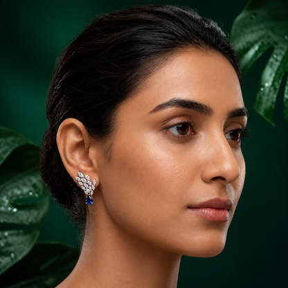 Sapphire Bloom Earrings
