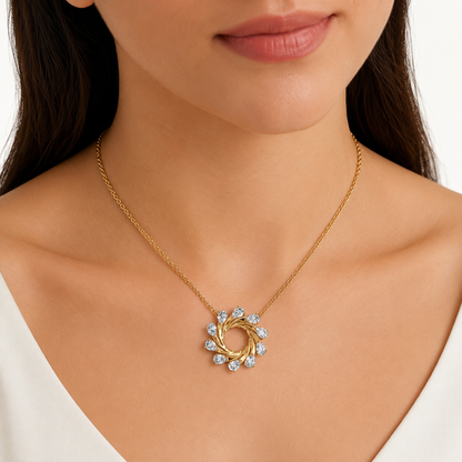 TERRA Solara Wreath Diamond Pendant
