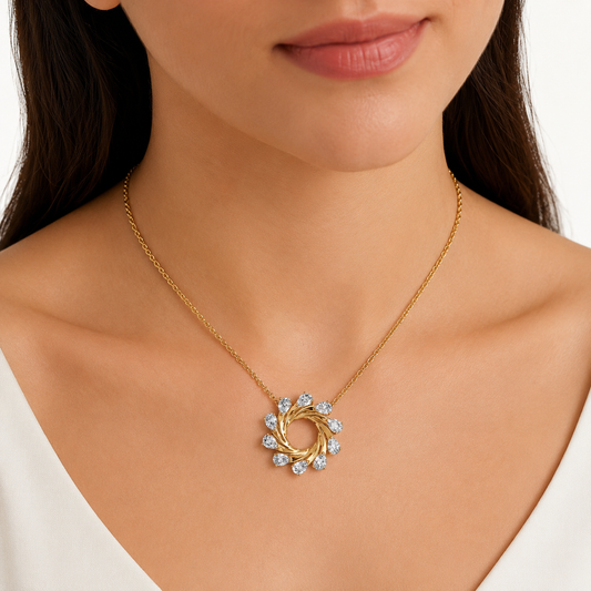 TERRA Solara Wreath Diamond Pendant