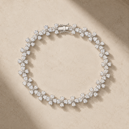 VIRÉLIA – Pear & Marquise Diamond Flower Bracelet