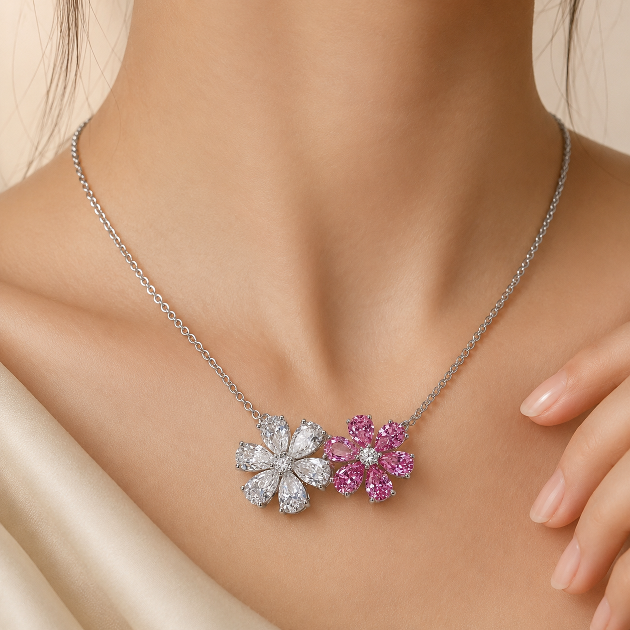 TERRA White & Rosé Bloom Pendant
