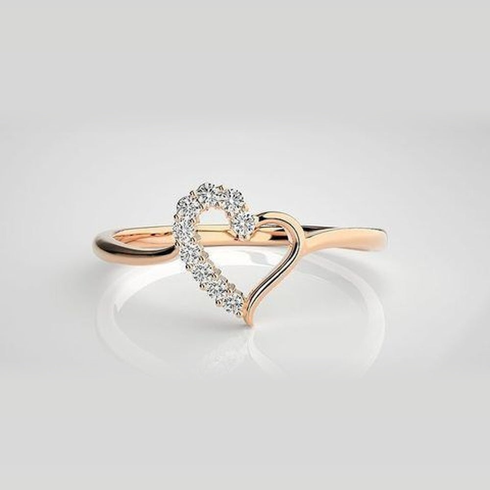 The Amour Heart Silhouette Diamond Ring