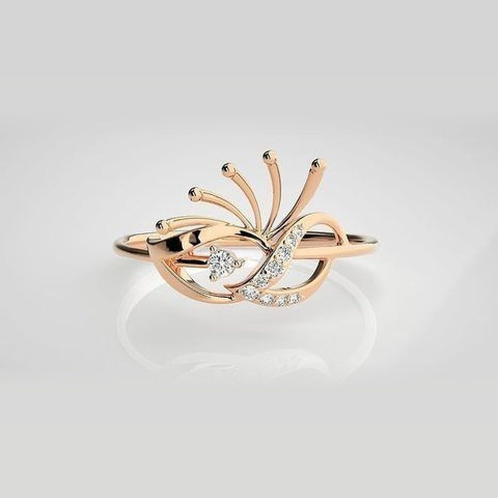 The Astral Crescent Glow Diamond Ring