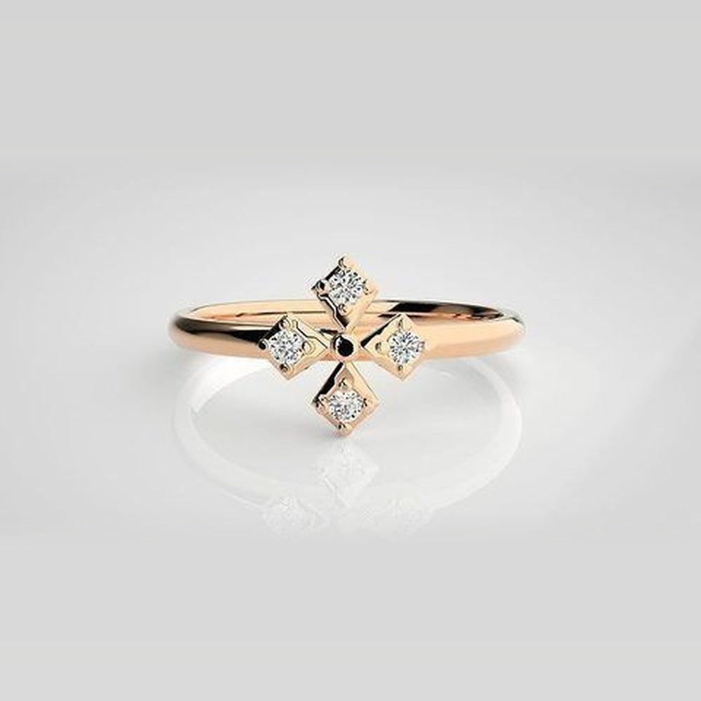 The Astral Dual Contour Diamond Ring