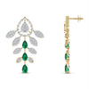 The Astral Emerald & Diamond Chandelier Earrings