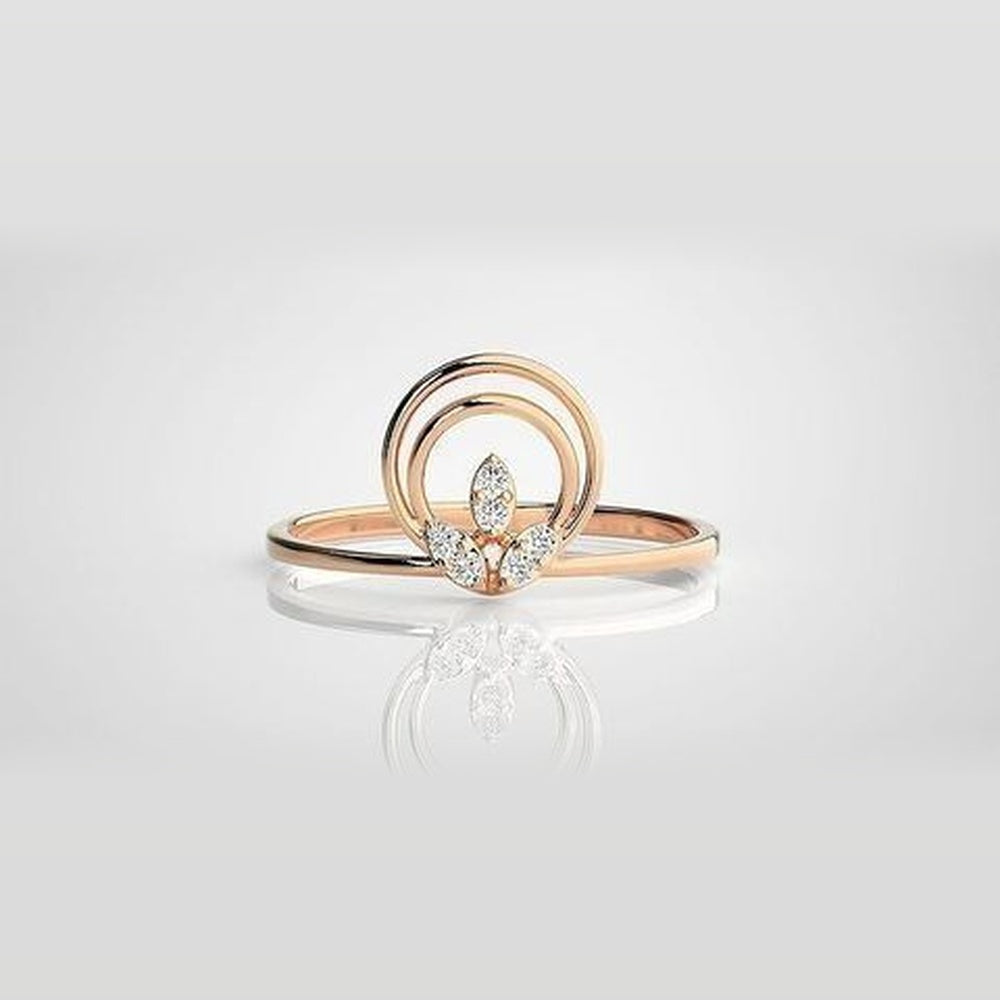 The Astral Entwined Helix Diamond Ring