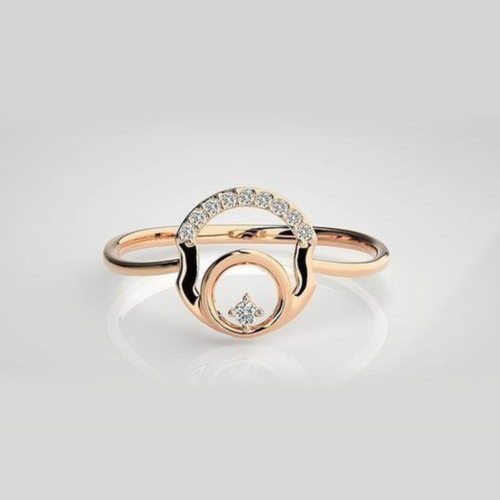 The Astral Lattice Arch Diamond Ring