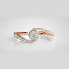 The Aura Spiral Cluster Diamond Ring