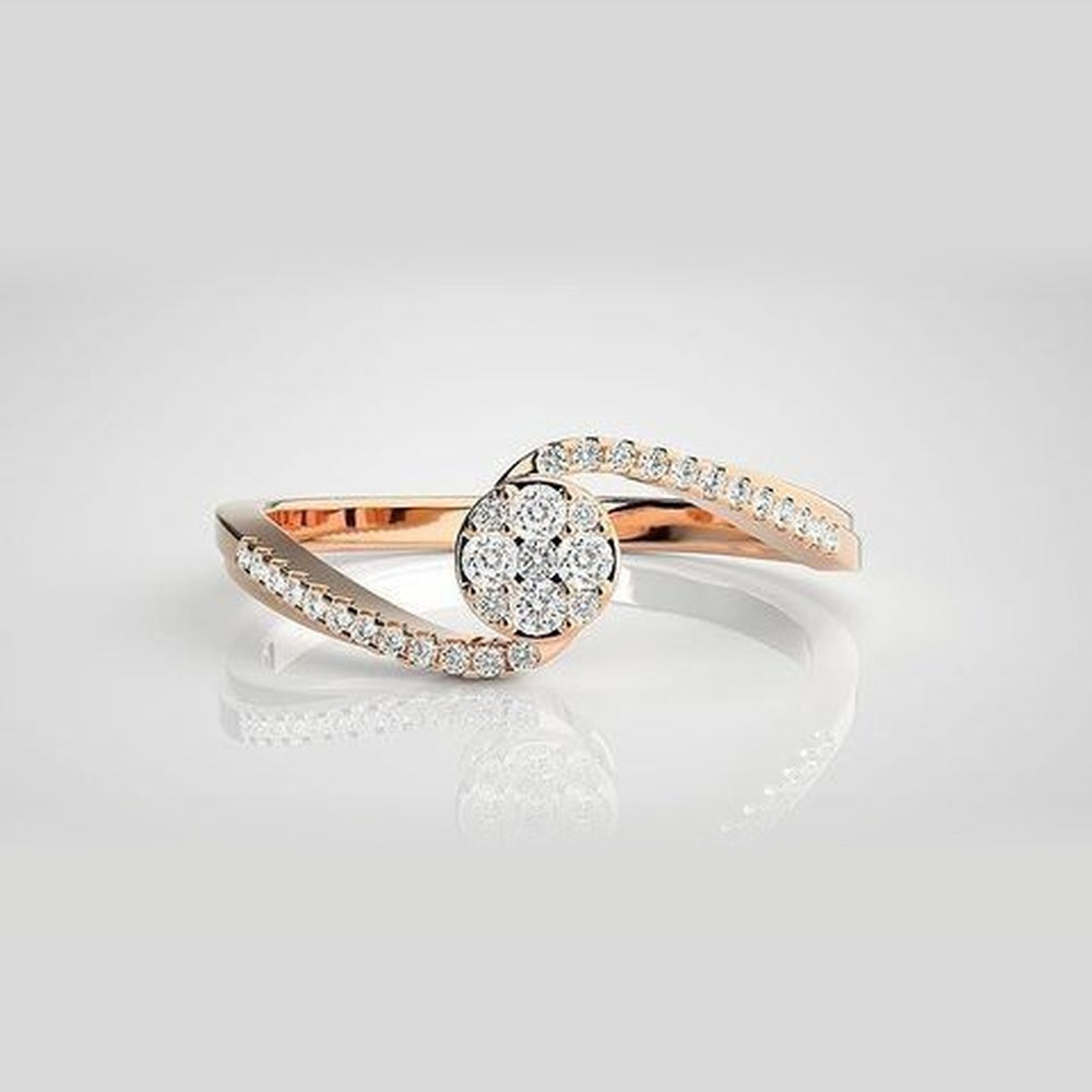 The Aura Spiral Cluster Diamond Ring